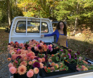 Erica Berman with a harvest of flowers from Veggies to Table. (Courtesy photo)