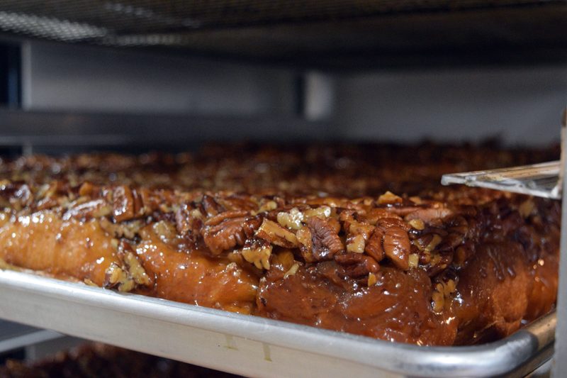 The Cupboard Cafe offers pecan-topped sticky buns and cinnamon buns for orders nationally following Thanksgiving and they are available for local order and pick-up until Dec. 23. (Nate Poole photo)