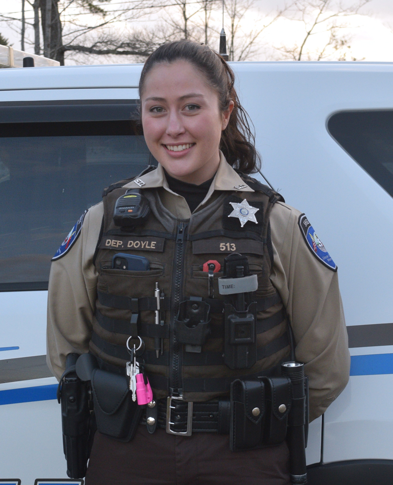 Kasey Doyle joined Lincoln County Sheriff's Office in July after graduating from Westfield State University in May with a degree in criminal justice. She will attend the Maine Criminal Justice Academy in January. (Nate Poole photo)