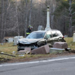 Collision Damages Headstones in Newcastle Cemetery