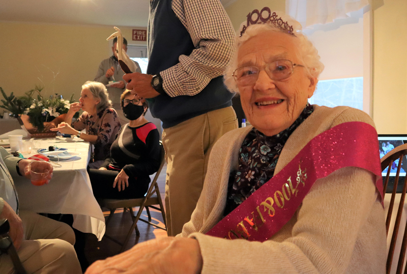 Eleanor Smith of Waldoboro turned 100 on Dec. 18, making her the oldest resident of the town. (Emily Hayes photo)