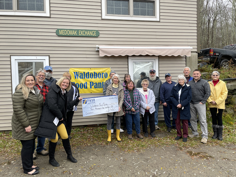 First National Bank Helps Waldoboro Food Pantry Kick Off Campaign The