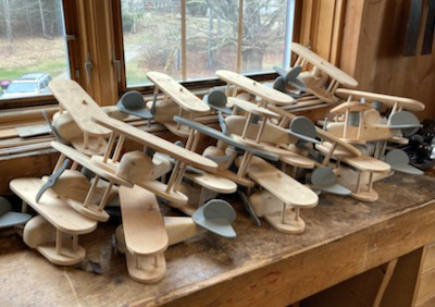 Some of the wooden planes made by apprentices at The Carpenter's Boat Shop. (Courtesy photo)