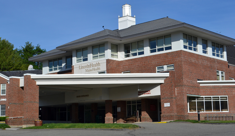 The main entrance to LincolnHealth's Miles Campus in Damariscotta. (LCN file photo)