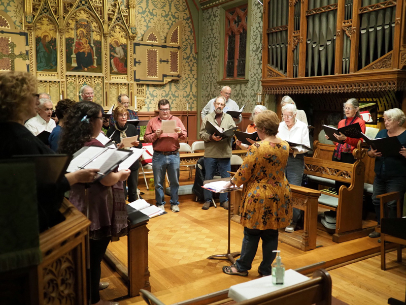 St. Cecilia Chamber Choir during a rehearsal. (Courtesy photo)