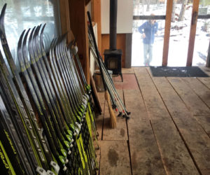 Skis and poles await skiers at Hidden Valley Nature Center in Jefferson. (Courtesy photo)