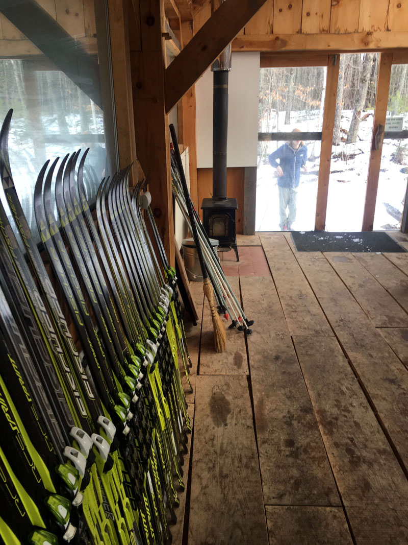 Skis and poles await skiers at Hidden Valley Nature Center in Jefferson. (Courtesy photo)