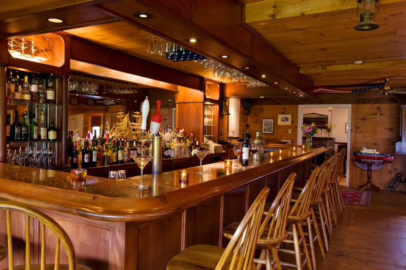 The Bradley Inn at Pemaquid Point features a cozy, nautical themed tavern and quiet dining room where guests can enjoy a drink and a taste of gourmet, from-scratch cuisine courtesy of Chef Ross Moskwa. (Photo courtesy Laura Moskwa)