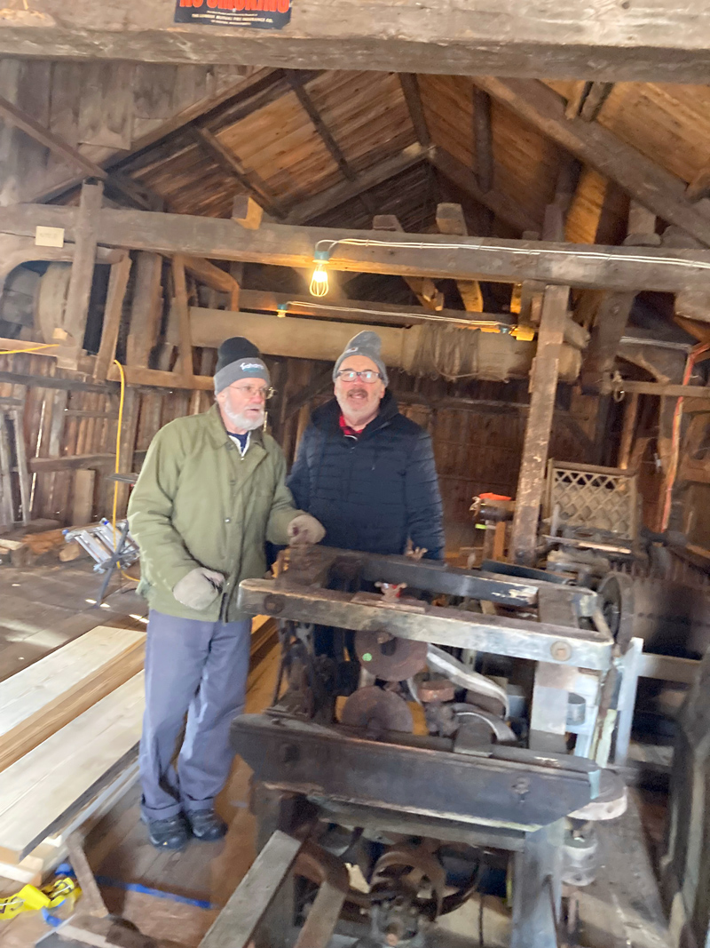 Phil Averill, chairman of the Pemaquid Mill Committee, and Jim Stano, publicist. (Courtesy photo)