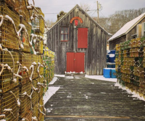 Betsey Dalbeck's photo of a snowy dock and lobster traps in New Harbor received the most reader votes to win the January #LCNme365 photo contest. Dalbeck will receive a $50 gift certificate from Rising Tide Co-op, of Damariscotta, the sponsor of this month's contest, as well as a canvas print of their photo courtesy of Mail It 4 U in Newcastle.