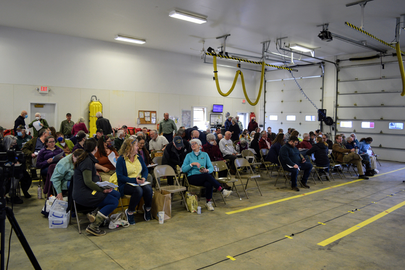 Approximately 125 Alna citizens attended the annual town meeting on March 26. (Nate Poole photo)