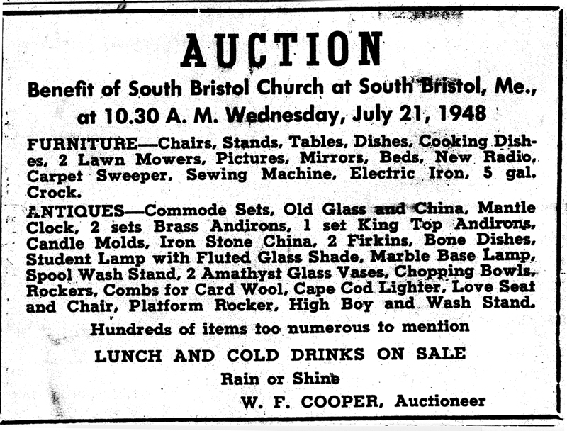 An auction notice my father-in-law did when he was an auctioneer in July 15, 1948. (Photo courtesy Calvin Dodge)