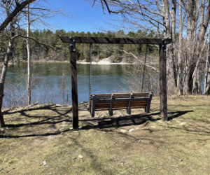 The premium do-nothing place in Damariscotta is the swinging bench at the Whaleback Shell Midden. It is often occupied, but on the off chance it's open, a half hour spent watching the river go by is worth the wait. (Raye S. Leonard photo)