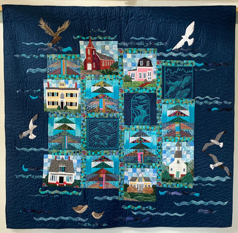 This quilt made by Betty Lu Brydges will be raffled off to support the fish ladder restoration efforts. (Courtesy photo)