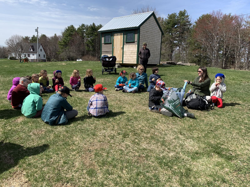 Whitefield Librarys Childrens Program celebrated Earth Day with stories, planting, hiking, roadside cleanup, schoolyard fun, and beautiful sunshine! (Courtesy photo)