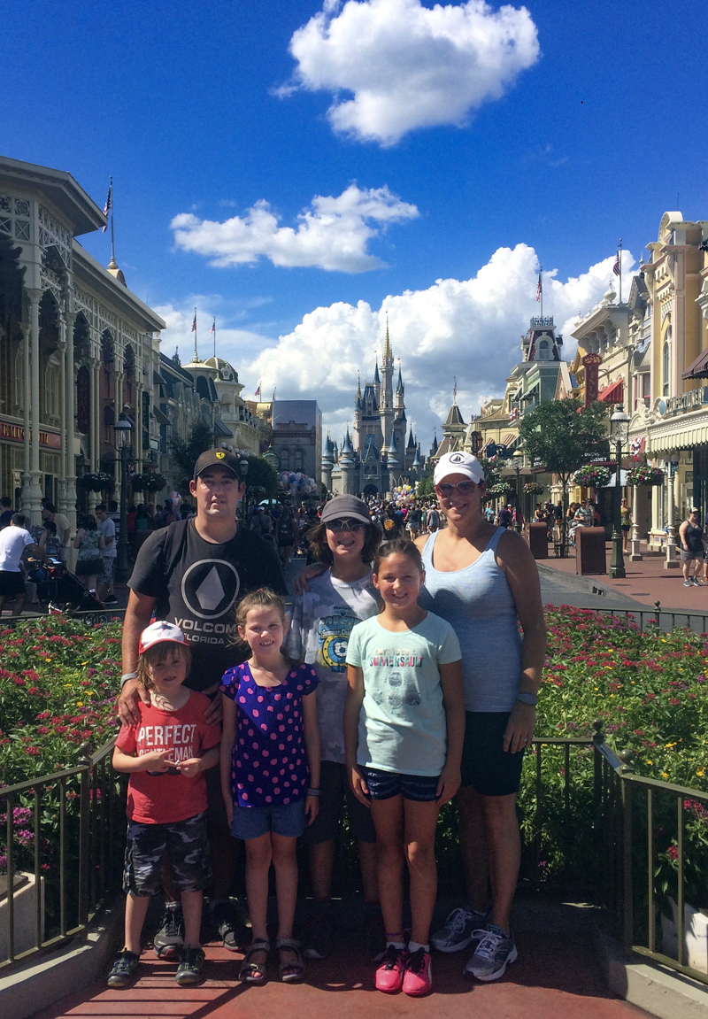 The Clark/Hunter family enjoys a Disney vacation. According to Alicia Hunter, going out to eat, attending birthday parties, and having a family vacation are experiences that many foster kids have never had. (Photo courtesy Alicia Hunter)