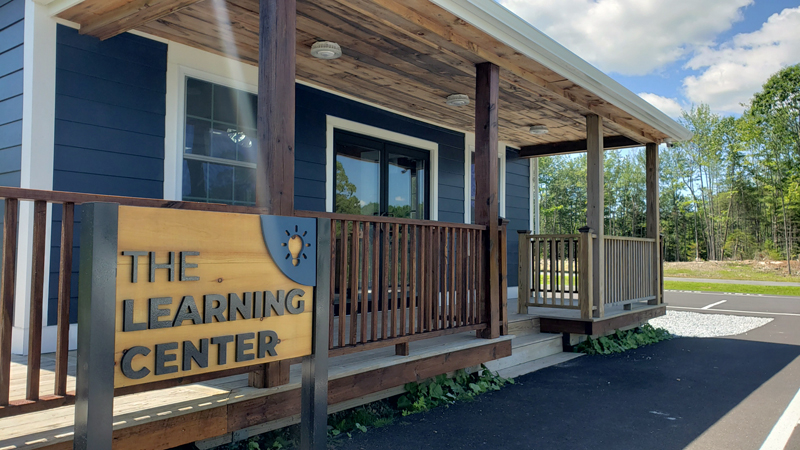 The exterior of the learning center building, which was extensively renovated spring 2021. (Photo courtesy Maine Tasting Center)