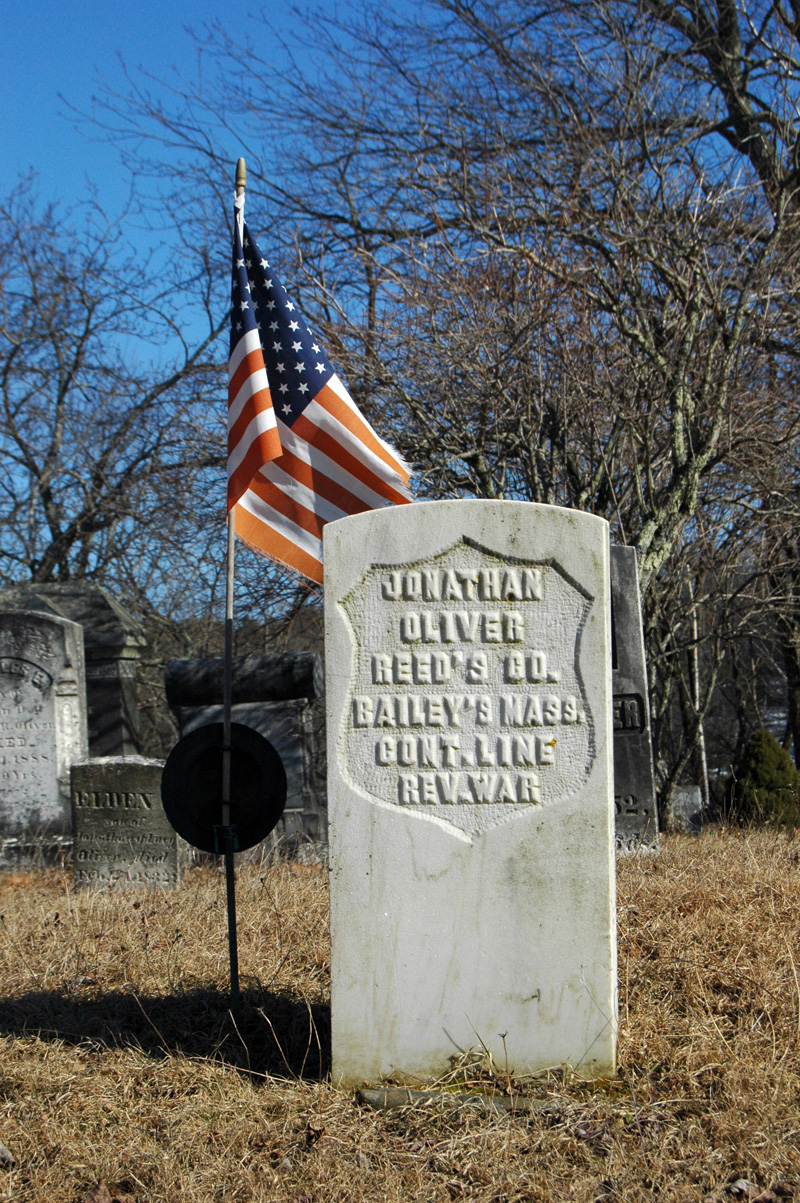 Jonathan Oliver moved to Nobleboro from the Boston area in 1785. He had previously seen action during the Revolutionary War as documented by his headstone. (Laurie McBurnie photo)