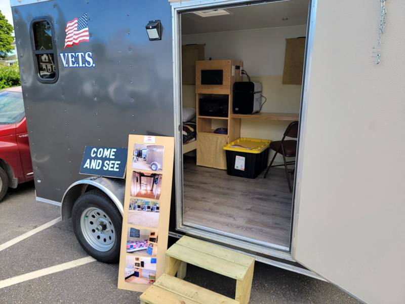 The Boothbay Veterans Emergency Temporary Shelter program constructs trailers like this one for homeless veterans. (Photo courtesy MaineHealth)