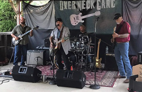 The Dyer Neck Gang plays the Stackhouse Landscaping Send A Kid to Camp Hot Dog Party in Bristol, Friday, July 1. (Photo courtesy Dyer Neck Gang)