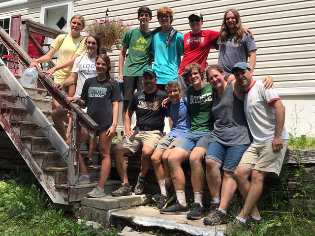 The Basking Ridge Presbestrian Church Work Camp crew last came to the Midcoast to do repairs on local homes in 2019. (Photo courtesy Community Housing Improvement Project)