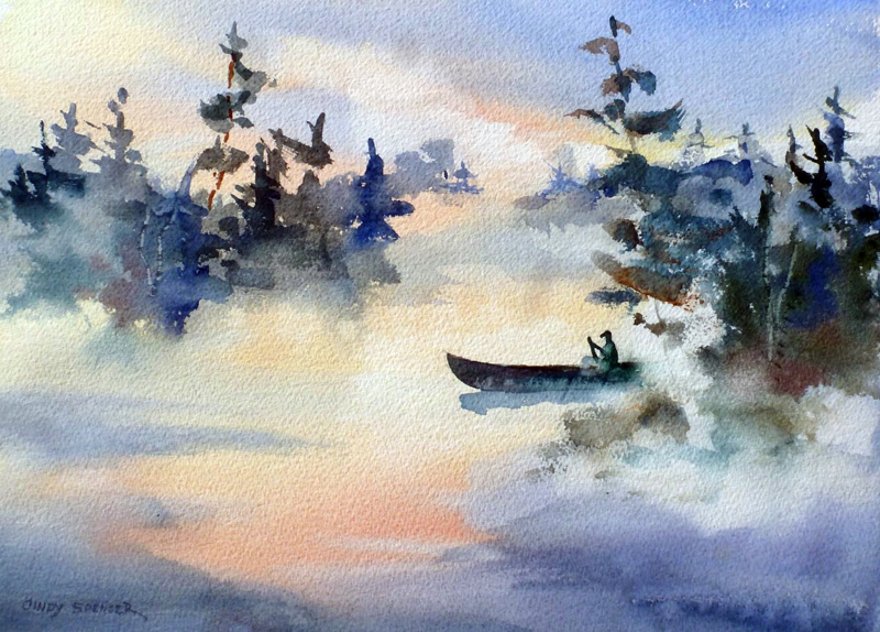 "Tranquil Mist" by Cindy Spencer. (Photo courtesy Pemaquid Art Gallery)