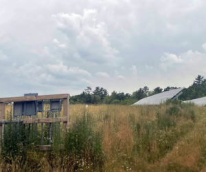 Damariscotta's town solar array sits on a capped landfill at the corner of Biscay and Standpipe roads. The array did not produce electricity from mid-March through June due to damages not covered under warranty. (Evan Houk photo)