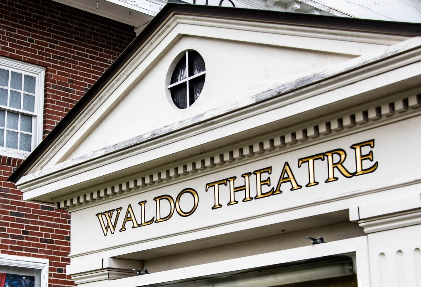 The facade of the Waldo Theatre in Waldoboro in May 2020, prior to the completion of the renovation. (Bisi Cameron Yee photo, LCN file)