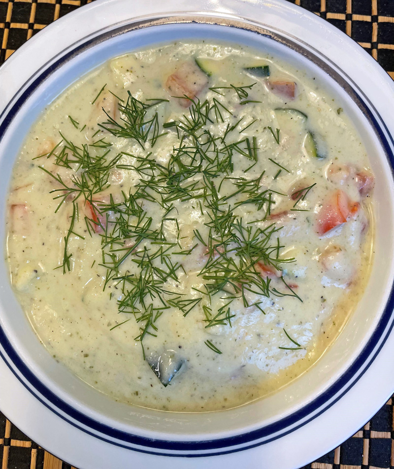 Zucchini shape-up soup. (Photo courtesy I. Winicov Harrington)