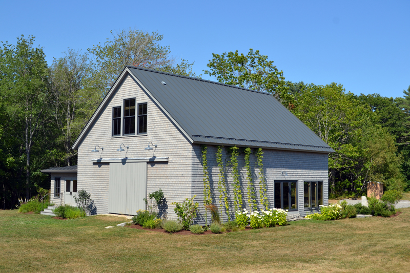 The Wanderwood barn at 79 Sidelinger Road. Kelsey Gibbs and Matt Silverman, along with friends, family, and local contractors, renovated the 1870s barn to host both private events and public programs. (Maia Zewert photo)