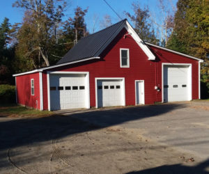 The renovated Coopers Mills firehouse awaits the auction tent on Saturday, Aug. 20. (Photo courtesy Coopers Mills Volunteer Fire Department)