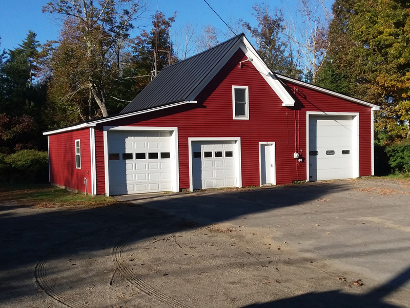 The renovated Coopers Mills firehouse awaits the auction tent on Saturday, Aug. 20. (Photo courtesy Coopers Mills Volunteer Fire Department)