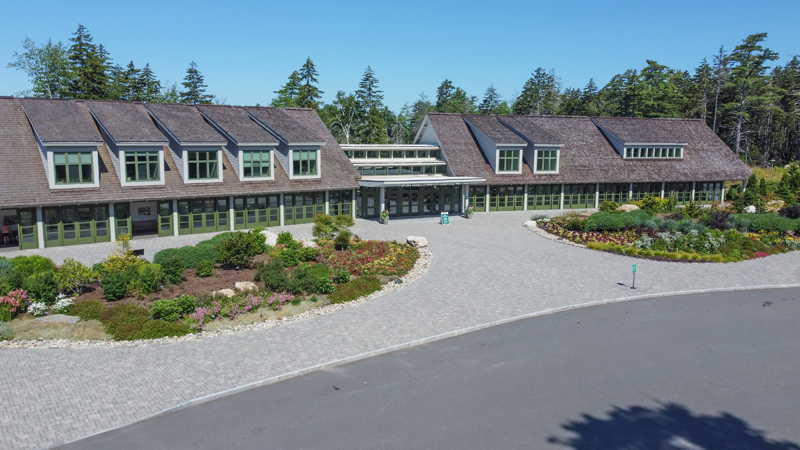 The newly named Lyn and Daniel Lerner Visitor Center at the Coastal Maine Botanical Gardens. (Photo courtesy Coastal Maine Botanical Gardens)