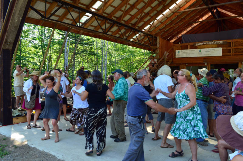 Audience members dance to the music of Primo Cubano during a previous edition of the Live Edge music festival at the Hidden Valley Nature Center in Jefferson. (Photo courtesy Midcoast Conservancy)