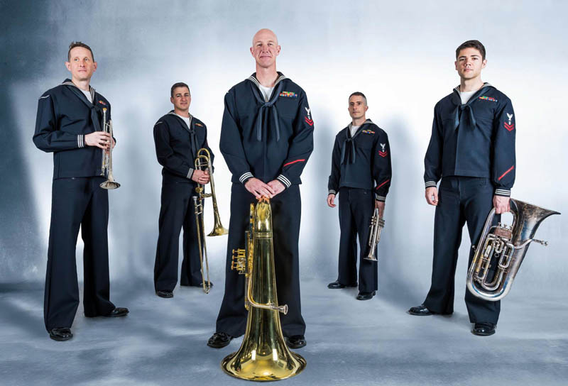 The Navy Band Northeasts Brass Quintet takes the historic stage at the Opera House at Boothbay Harbor for a free performance Wednesday, Sept. 7 at 7 p.m. (Courtesy photo)