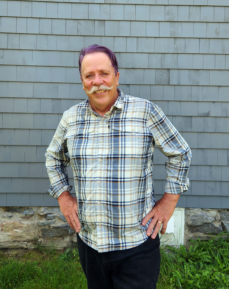 Jim Amaral poses for a photo outside his Alna home in Alna on Thursday, Sept. 8. (Alec Welsh photo)