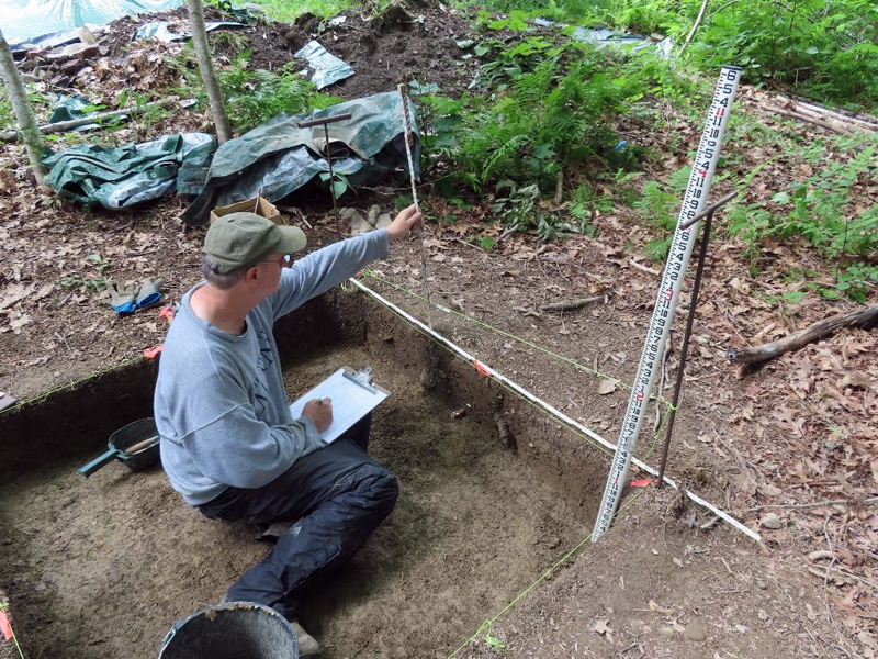 Tim Dinsmore will lead an archaeological investigation on the grounds of the Chapman-Hall House in Damariscotta Sept. 1-11. Visitors are welcome to observe the work. (Photo courtesy Lincoln County Historical Association)