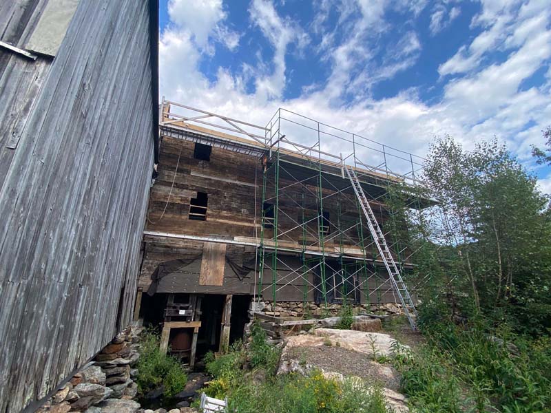 The Old Bristol Historical Societys ongoing restoration of the 19th-century mill at Pemaquid Falls dovetails with the Belvedere Historic Preservations mission to invest in historic buildings in Maine. (Courtesy photo)