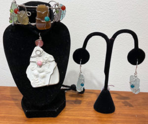 Lynne Thompson's sea glass jewelry. (Photo courtesy Saltwater Artists Gallery)