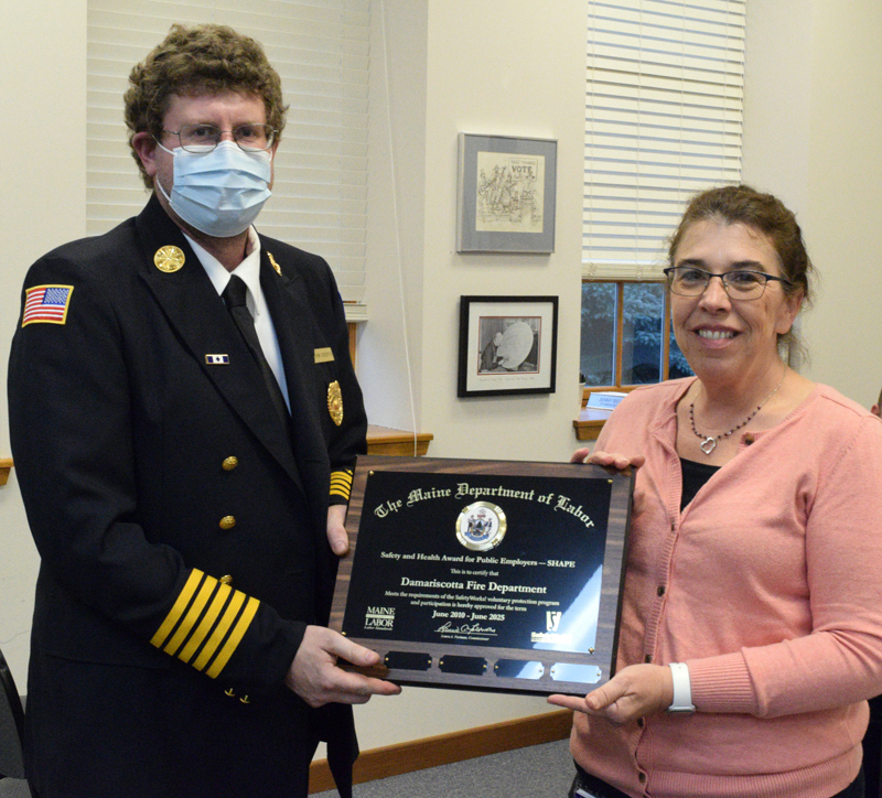 Damariscotta Fire Department Presented with Safety Award The Lincoln