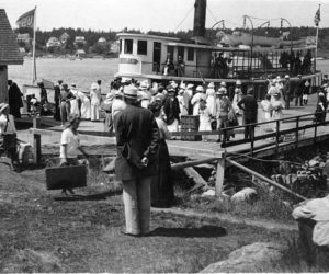 Meeting the steamboat at Christmas Cove, circa summer 1910. (Photo courtesy David Andrews)