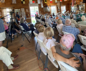 An overflow crowd at an Old Bristol Historical Society 2022 Summer Talk Series program. (Photo courtesy Old Bristol Historical Society)