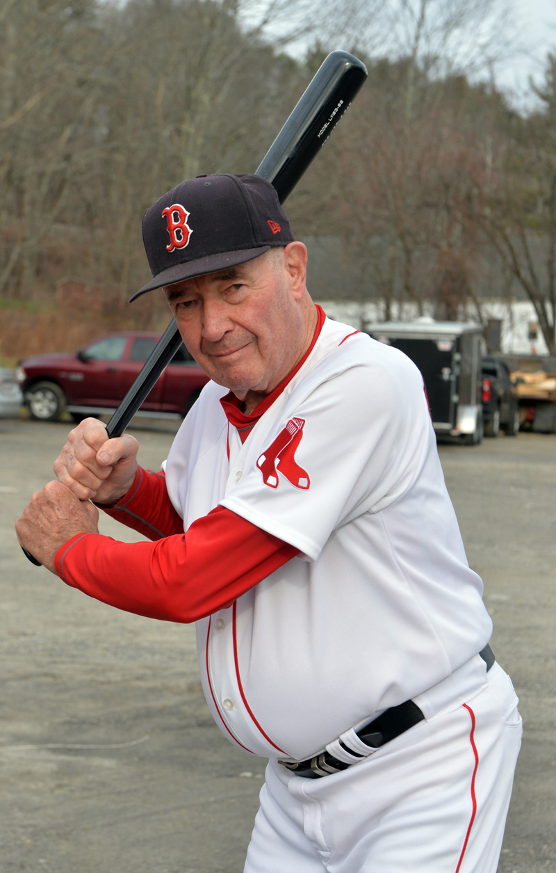 Bud Elwin is ready to take his bats at his fourth Red Sox Fantasy Camp in Florida next month. (Paula Roberts photo)