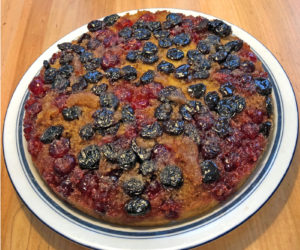 Cranberry and dried cherry upside-down cake (Photo courtesy I. Winicov Harrington)