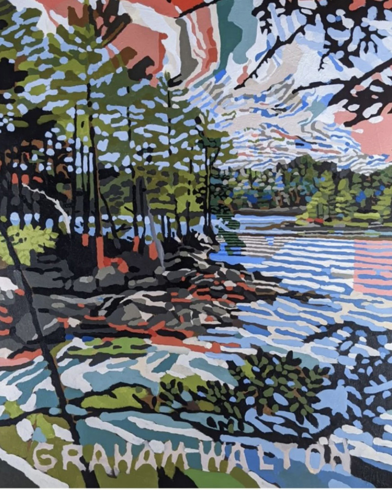 An acrylic on canvas painting, "Plummer Point Reconnoissance," by Alna artist Graham Walton is listed for sale on his Instagram page, @grahamwalton.art. Walton has shown his work at the Salt Pond Studio in Friendship for the past three summers. (Photo courtesy Graham Walton)