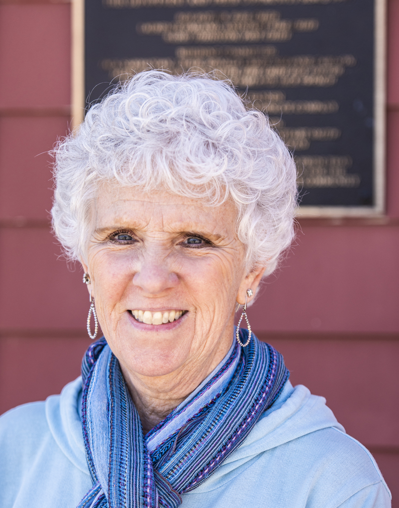 Lynn Martin stands outside the Edgcomb Fire Department on Monday, April 10. The Edgecomb department is one of more than 100 fire departments in Maine that Martin has consulted with on state mandated safety requirements. (Bisi Cameron Yee photo)