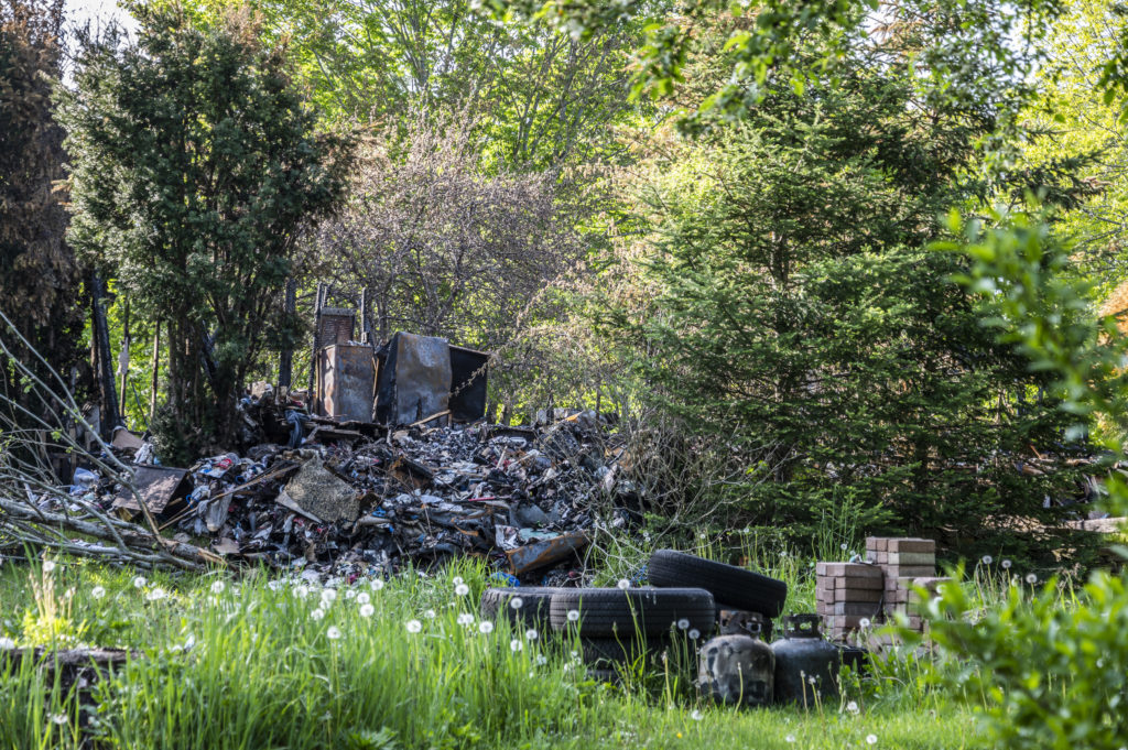 Fire Destroys Home, Occupants Escape without Major Injury