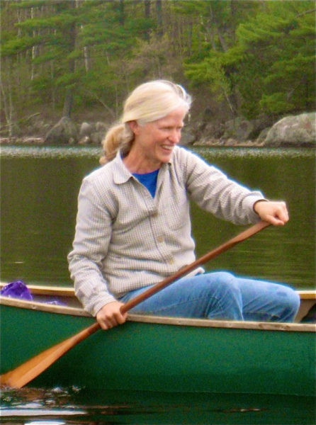 Janet McMahon paddles on the Allagash. (Courtesy photo)