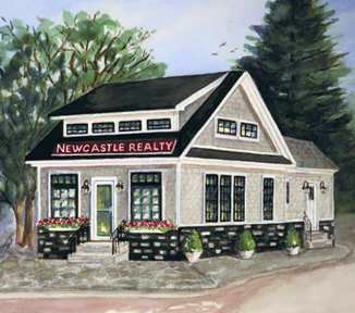 Painting of the Newcastle Realty office at 14 Todd Ave. in Boothbay Harbor. (Photo courtesy Newcastle Realty)