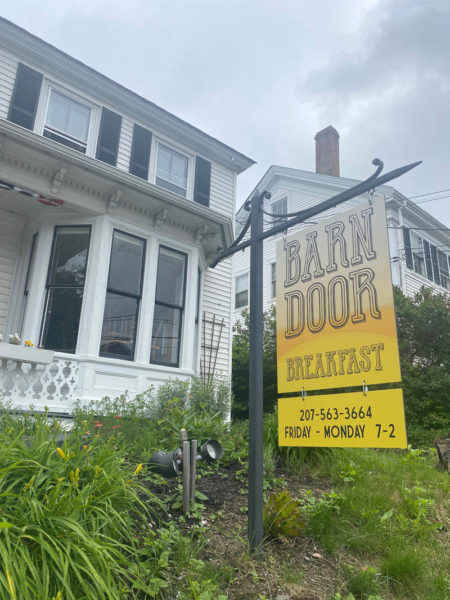 Barn Door Breakfast, at 212 Main St. in Damariscotta. The restaurant opened on May 5 in the building formerly home to Crissy's Breakfast and Coffee Bar, which closed in 2020. (Frida Hennig photo)